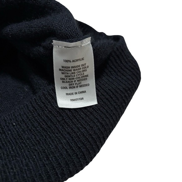 True Craft Women's Knit Drawstring Hoodie Navy Blue Size Large 24 x 24 - Picture 6 of 6